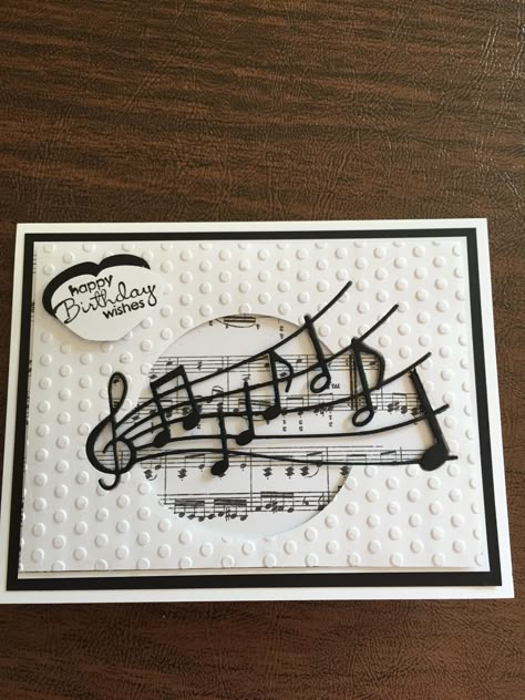 Music Themed Cards For Men, Cards With Music Theme, Music Themed Cards Diy, Birthday Card For Musician, Music Themed Cards, Music Themed Birthday Cards, Music Cards Handmade, Simple Birthday Cards For Men, Guitar Cards