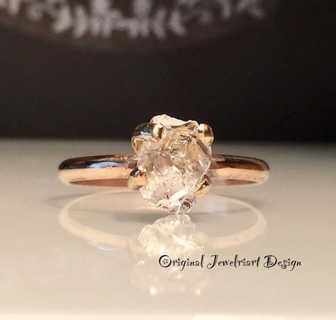 Joyalukkas Jewellery, Uncut Diamond Ring, Healing Crystal Ring, Herkimer Diamond Ring, Morganite Ring, Uncut Diamond, Solid Gold Rings, Exeter, Herkimer Diamond