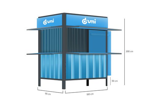 Container Cafe Design Ideas, Food Counter Design, Container Cafe Design, Bolo Do Barcelona, Cafe Design Ideas, Container Workshop, Food Stand Design, Tea Stall, Food Counter