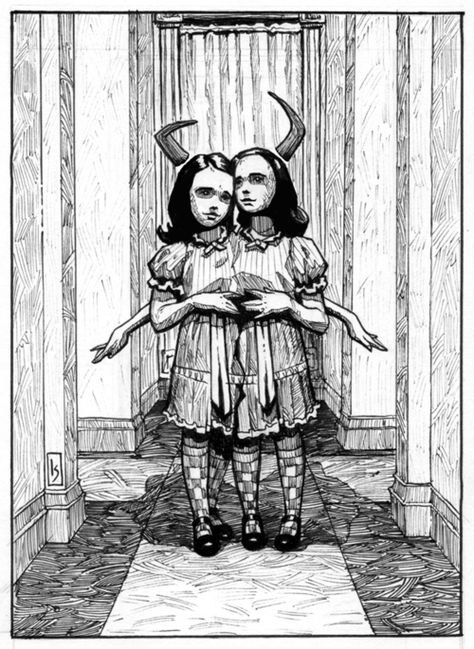 Inktober Day 4 (2015) - The Twins by dreln on @DeviantArt The Shining Twins, Horror Illustration, Movies Art, Doctor Sleep, Horror Fanatic, Thriller Film, Horror Movie Art, King Art, Graphic Wallpaper