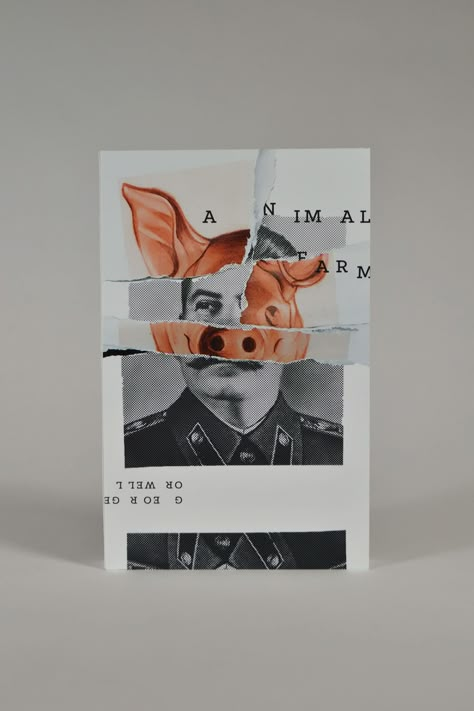 Animal farm George Orwell Book cover design by Katie Troy Animal Farm George Orwell, Mises En Page Design Graphique, Farm Books, Poster Sport, Book Cover Design Inspiration, Book Cover Inspiration, Cover Design Inspiration, Buch Design, Creative Books