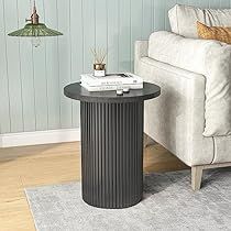 Black Side Table Living Room, Black Accent Table, Black End Tables, Small Accent Tables, Pedestal Side Table, Solid Wood Side Table, Round Wood Coffee Table, Round End Table, Accent Side Table