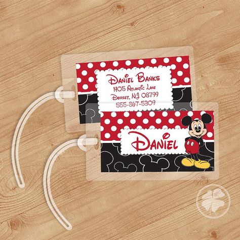 D2 Summit, Wdw Christmas, Mickey Mouse Luggage, Mickey Craft, Disney Luggage Tags, Kids Luggage Tags, Luggage Tags Diy, Disney Luggage, Disney Surprise