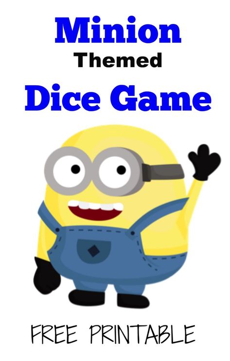 The Activity Mom - Free, Printable Minions Dice Game - The Activity Mom Minion Party Games, Printable Minions, Minion Classroom Theme, Minion Games, Minion Classroom, Preschool Scavenger Hunt, Game For Preschoolers, Building Games For Kids, Zumba Kids