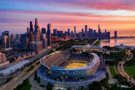 #Barry Butler Photography Soldier Field Chicago, Jewish Celebrations, Photography Career, Soldier Field, Chicago Usa, Morning Sunrise, Chicago Skyline, Lord Hanuman, Before Sunrise