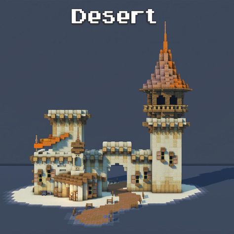 Minecraft Desert, Minecraft Home, Games Minecraft, Desert Town, Minecraft Plans, Minecraft Things, Minecraft City, Medieval Houses, Minecraft Building Ideas