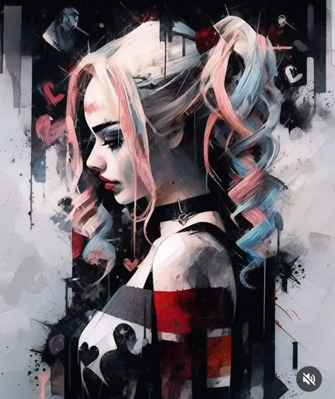 Harley Quinn Tattoo, Harley And Joker Love, Harley Quinn Drawing, Comic Book Girl, Harley Quinn Artwork, Cartoon Character Tattoos, Harley Quinn Comic, Harley Quinn Art, Chinese Art Girl