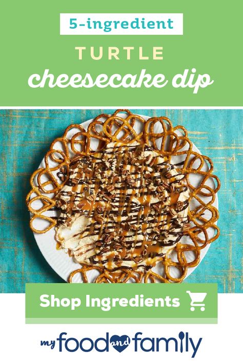 Turtle Cheesecake Dip – With just 5 ingredients, you can easily whip up this dip that’s sure to wow a crowd! Put together this tasty recipe with KRAFT Caramels, COOL WHIP Whipped Topping, BAKER’S Semi-Sweet Chocolate, PHILADELPHIA Cream Cheese, and PLANTERS Pecans. Holiday Cheesecake Recipes, Turtle Cheesecake Recipes, Cheesecake Recipes Philadelphia, Dessert Dip, Turtle Cheesecake, Lasagna Ingredients, Cheesecake Dip, Philadelphia Cream Cheese, Caramel Cheesecake