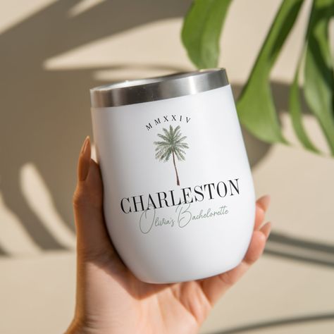 Get ready to raise a toast with these chic tumblers perfect for your bachelorette party. These stylish glasses will add a touch of elegance to your celebrations and make for a memorable keepsake. #BacheloretteParty #Tumblers #WeddingFavors #BrideTribe #Cheers #PartyTime #BacheloretteDecor #GirlsNight #BacheloretteGift #Drinkware Palm Tree Illustration, Watercolor Palm Tree, Serif Lettering, Wine Bachelorette Party, Bachelorette Tumblers, Personalized Bachelorette, Bachelorette Decorations, Cursive Script, Stylish Glasses