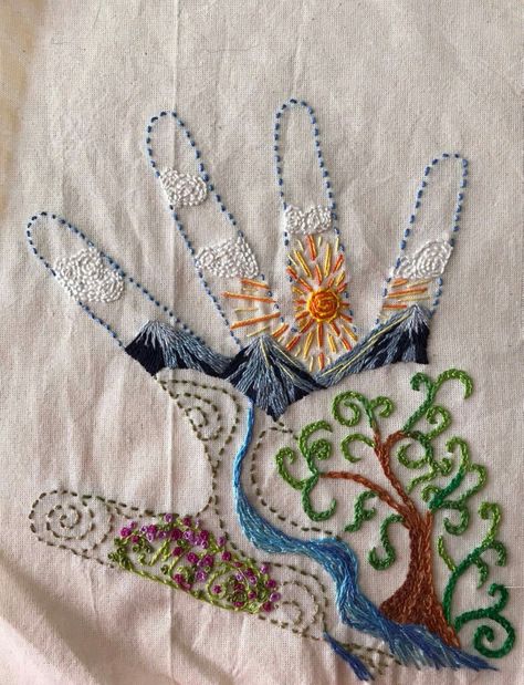 Unique Embroidery Ideas, Recycled Embroidery, Funky Embroidery, Hippie Embroidery, Clothes Embroidery Diy, Hand Embroidery Projects, Hand Embroidery Flowers, 자수 디자인, Sewing Embroidery Designs