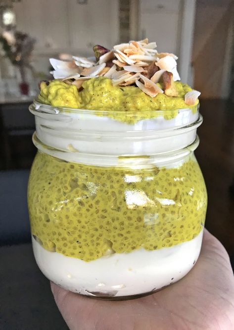 Golden Milk Chia Pudding, Easy Chia Pudding, Homemade Coconut Yogurt, Coconut Milk Uses, Ginger Chocolate, Toasted Coconut Chips, Chia Pudding Recipe, Almond Crunch, Coconut Chia Pudding