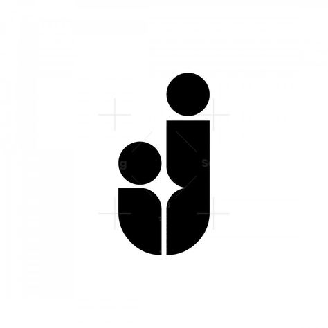 IJ Or JI Letter Logos #logo #business #logodesign #design One Letter Logo Design, Simple Monogram Logo, Logo With People, Logos With Letters, Logo With Initials, I Monogram Logo, Two Letters Logo, Graphic Designer Logos, One Letter Logo