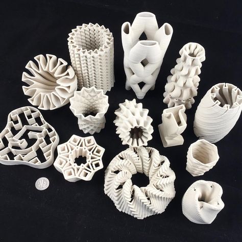 The intricacy of the 3D printed ceramic objects. It shows the history of my research. submitted for an exhibition #clay #ceramics… | Instagram Building Skin, Ceramic Objects, 3d Printed Objects, 3d Lamp, Product Shoot, Pen Design, School Architecture, Clay Ceramics, Ceramic Sculpture