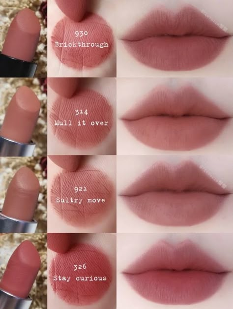 Mac Lipstick Shades, Lipstick For Dark Skin, Korean Eye Makeup, Lip Makeup Tutorial, Eye Makeup Pictures, Pinterest Makeup, Amazon Beauty, Fancy Makeup, Lipstick Swatches