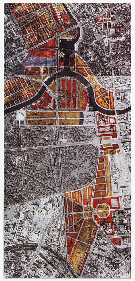 Josef Paul Kleihues. Architectural Design v.61 n.92 1991 Topography Analysis Architecture, Urban Mapping, Map Quilt, Urban Analysis, Architecture Mapping, Architecture Graphics, Remote Sensing, Urban Fabric, Diagram Architecture