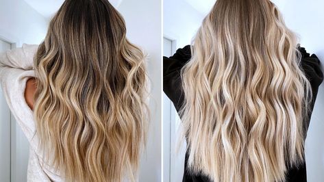 Reverse Balayage Is the Coolest Hair Color Trend for Blondes | Glamour Balayage Vs Highlights, New Hair Color Trends, Reverse Balayage, Balayage Long Hair, Which Hair Colour, Summer Blonde Hair, Black Hair Balayage, Dirty Blonde Hair, Hair Color Techniques