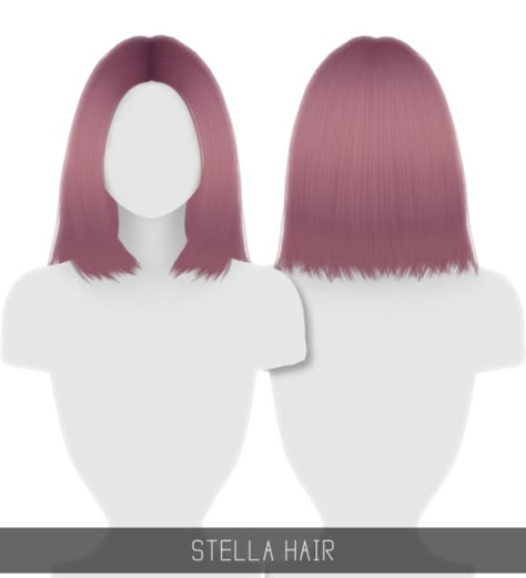 Sims 4 CC's - The Best: STELLA HAIR by simpliciaty-cc Sims 4 Cc Alpha Women Hair, Sims4 Simplicity Hair, Sims 4 Short Alpha Hair, Sims 4 Simpliciaty Cc, Simpliciaty Cc, Sims 4 Alpha Cc, Ts4 Hair, Sims 4 Black Hair, Sims 4 Alpha