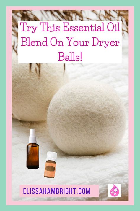 Dryer balls are a great way to replace dryer sheets laden with chemicals....You can drop essential oils on your dryer balls or make an easy essential oil blend in a spray bottle and spritz your dryer balls before each use..head to the blog for the recipe and other tips on replacing dryer sheets! Essential Oils Dryer Balls Recipes, Diy Dryer Ball Spray, Essential Oils For Dryer Balls, Dryer Ball Spray, Dryer Balls Essential Oils, Diy Dryer Balls, Linen Spray Recipe, Essential Oils For Laundry, Diy Scent