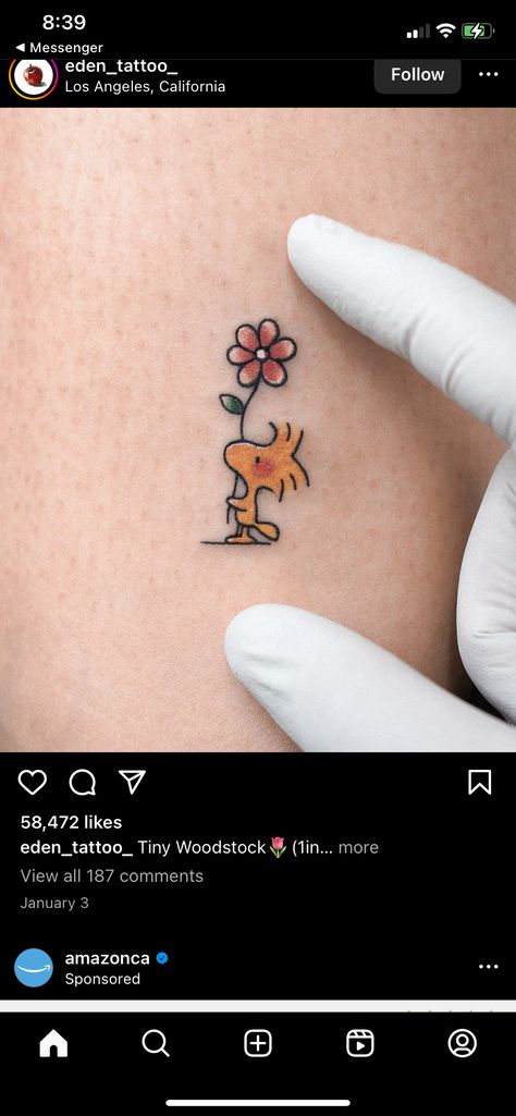 Woodstock Tattoo, Snoopy Tattoo, Basic Tattoos, Mommy Tattoos, Leg Sleeves, Mom Tattoos, Snoopy And Woodstock, Piercing Tattoo, Aesthetic Hair