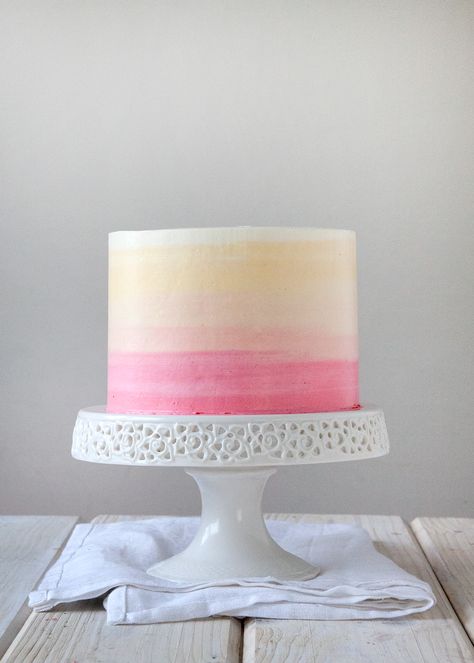 How to Ice a Cake - The Perfect Ombre — Style Sweet Watercolor Cakes, Ombré Cake, Cake Magic, Caroline Rose, Watermelon Cake, Basic Cake, Watercolor Cake, Ombre Cake, Cake Inspo