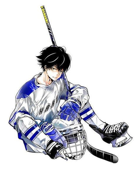 Reborn!'s Akira Amano Draws 1-Shot Manga About Ice Hockey Hockey Anime, Amano Akira, Anime Guy Pfp, Hockey Illustration, Akira Amano, Guy Pfp, Hockey Tournament, Brown Hair Boy, Dc Comics Cosplay