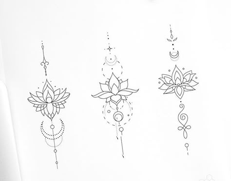 Lotusblume Tattoo, Sternum Tattoo Design, Lotus Tattoo Design, Unalome Tattoo, Om Tattoo, Geometric Tattoo Design, Inspiration Tattoos, Sternum Tattoo, Tattoo Design Book