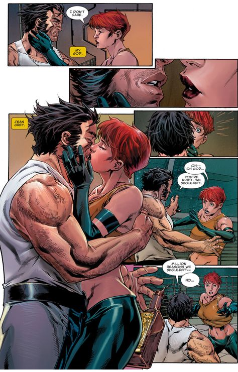 jean grey and wolverine | wolverine kisses age of apocalypse jean grey Jean Grey X Wolverine, Jean Grey Wolverine, Jean And Wolverine, Wolverine X Jean Grey, Logan And Jean Grey, Jean Grey And Wolverine, Marvel Romance, Kissing Comics, Black Cat Marvel Spiderman