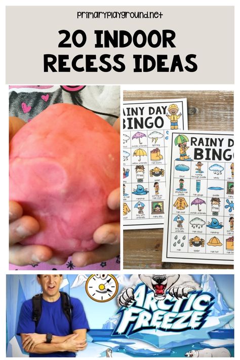 Indoor recess can be challnging. Here are 20 indoor recess ideas to help you keep your little leaerners engaged and entertained. Pre K Indoor Recess Ideas, Inside Recess Ideas, Kindergarten Recess Games, Inside Recess Ideas For Preschool, Indoor Recess Ideas, 2nd Grade Indoor Recess, Purple Umbrella, Freeze Dance, Indoor Recess