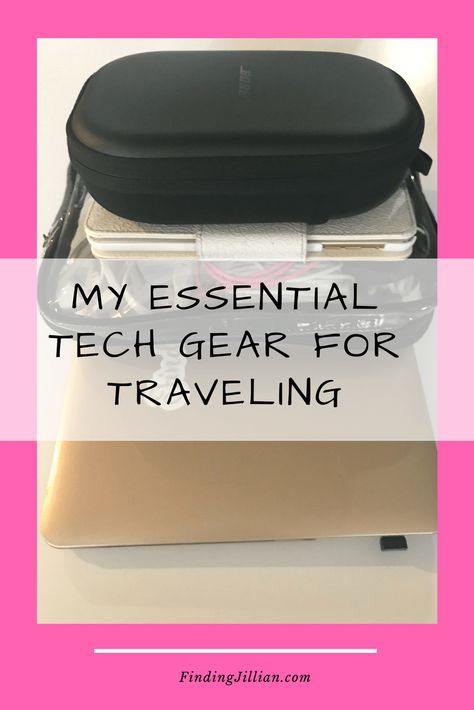 Essential Tech Gear for traveling - tech for blogging-travel blogging-vacation-electronics Travel Electronics Organizer, Tech Kit, Best Travel Bags, Travel Essentials List, Electronic Organization, Travel Tech, Travel Finds, Tech Gear, Travel Checklist