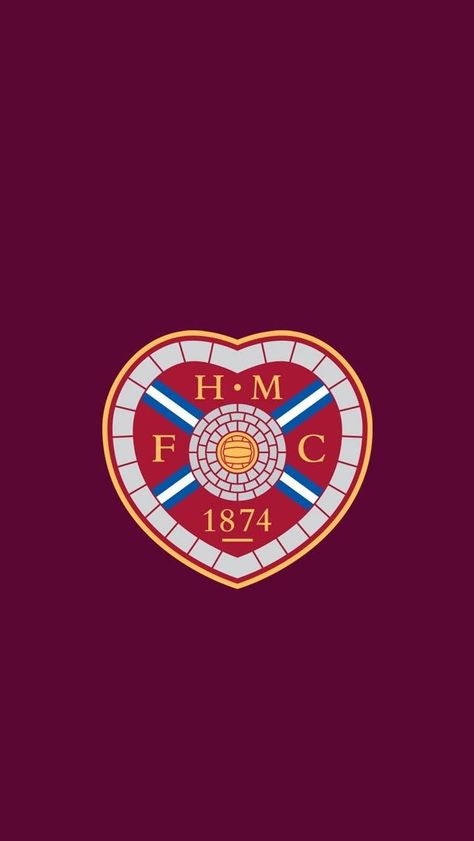 Heart of Midlothian wallpaper. Football 4k, Aberdeen Football, Soccer Heart, Heart Of Midlothian, Wallpaper Football, Wallpaper Heart, Football Heart, Scotland History, Team Badge