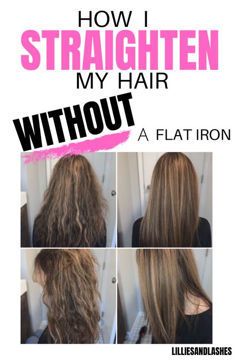 How To Easily Straighten Curly Hair, How To Straiten Curly Hair, Easy Way To Straighten Curly Hair, Products To Straighten Curly Hair, Straightening Wavy Hair, Straitening Curly Hair, How To Straighten Curly Hair Without Frizz, How To Straighten Curly Hair Naturally, How To Dry Your Hair Straight