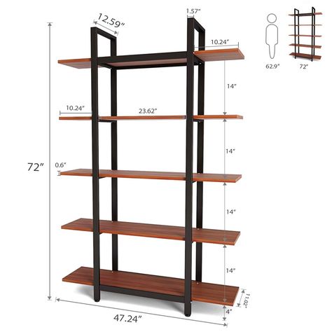 Cherry Bookcase, Bookshelf Vintage, Desk With Shelf, Deco Loft, Workstation Desk, Desk For Home Office, Style Bookcase, Rustic Wood Floating Shelves, Computer Desk With Shelves