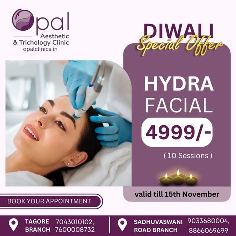 Hydra Facial Creative Ads, Hair Problems Solutions, Facial Benefits, Salon Offers, Diwali Offer, November Books, Hair Problem, Hydra Facial, Problem Solution