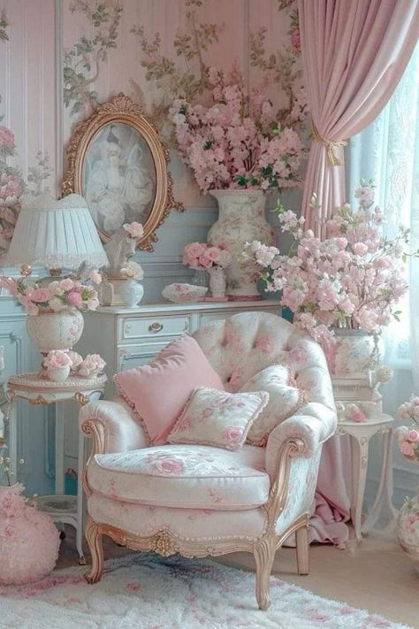 Vintage Apartment Decor, Muebles Shabby Chic, Shabby Chic Decor Bedroom, Vintage Apartment, Inspire Me Home Decor, Pretty Room, Chic Living, Dream Room Inspiration, Chic Bedroom