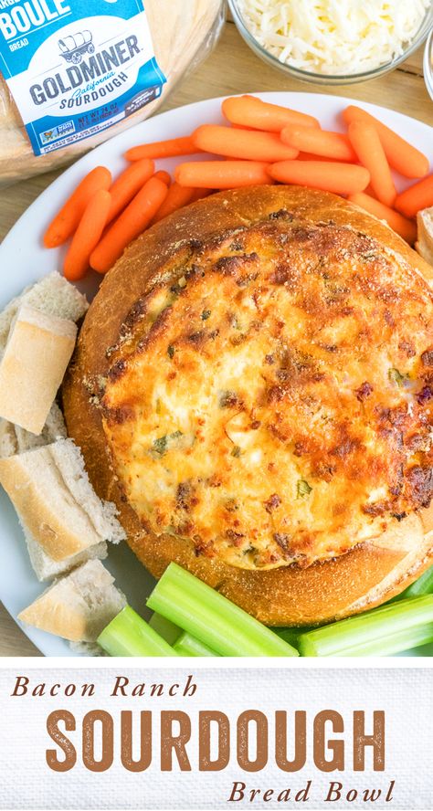 Dips To Go With Sourdough Bread, Sourdough Bread Bowl Dip, Bacon Cheddar Sourdough Bread, Dip For Sourdough Bread, Bread Bowl Dip Recipes, Sourdough Bread Appetizer, Bread Bowl Dips, Diner Rolls, Bread Bowl Dip