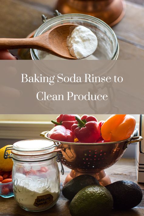 Cleaning Fruit, Washing Veggies, Vegetable Wash, Fruit And Vegetable Wash, Baking Soda Benefits, Simple Baking, Baking Soda Cleaning, Vinegar Uses, How To Wash Vegetables