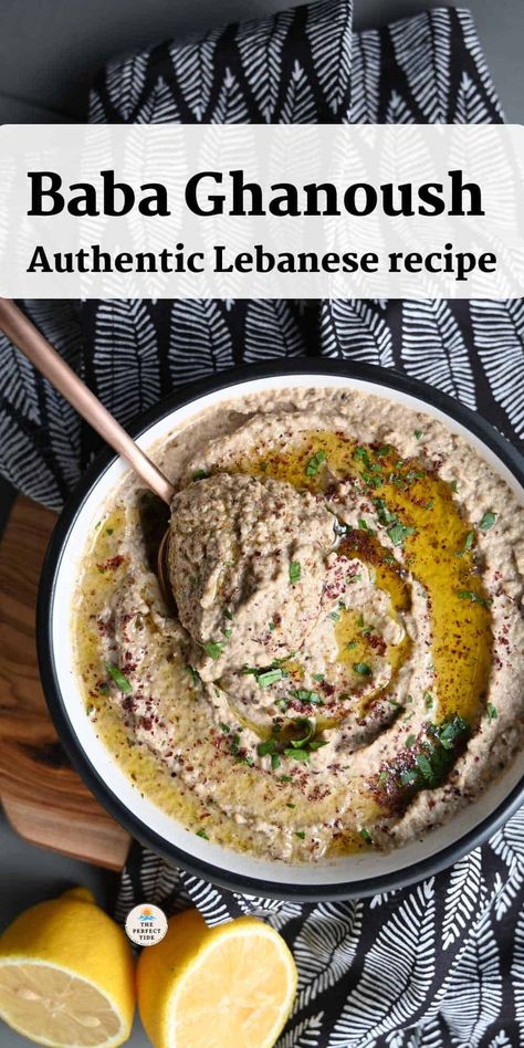 Baba Ghanoush Recipe, Baba Ganush, Eggplant Caviar, Babaganoush Recipe, Baba Ghanoush, Eggplant Dip, Easy Mediterranean Diet Recipes, Baba Ganoush, Eastern Cuisine