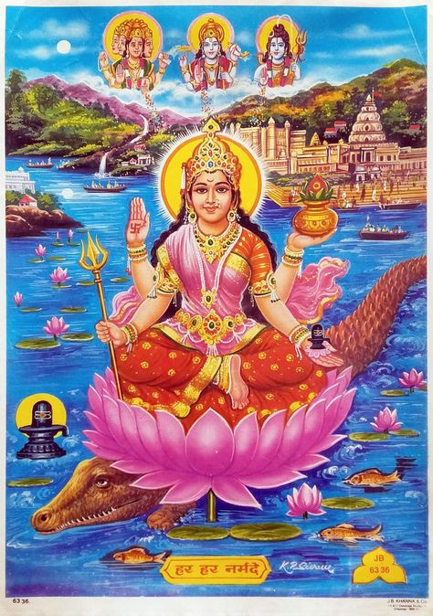 Narmada Devi, Hindu Illustration, Das Mahavidya, Godly Pictures, Ganga Devi, Ganga Maa, Love Couple Images Hd, Gods Images, Goddess Images