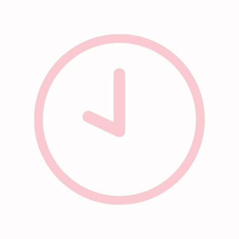 Clock Logo Aesthetic, Pink And White App Icons Aesthetic, Pink Clock Icon, Pink And White Icons, Clock App Icon, How To Clean Iphone, Pink Homescreen, Pink Clocks, App Logos