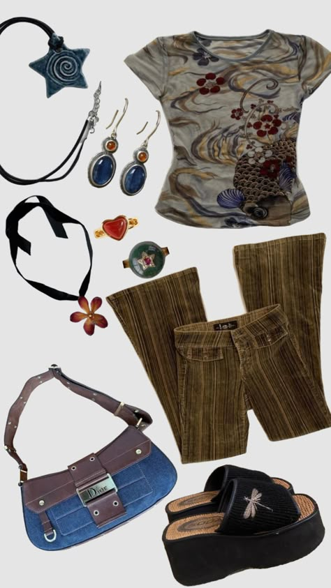 Trinketcore Outfit, Cute Coffee Shop Outfits, Camp Style Fashion, Cool Color Outfits, Estilo Hippy, Womens Outfit, Funky Outfits, Swaggy Outfits, Mode Inspo