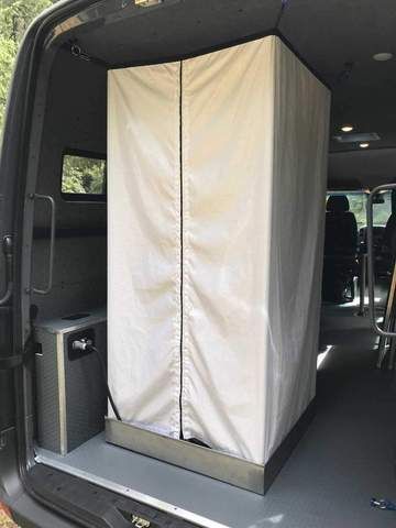 Shower Kit for DIY Camper Van Conversions – Van Upgrades Camper Van Shower, Camper Van Conversions, Diy Camper Van, Ducato Camper, Camper Bathroom, T6 California, Kombi Motorhome, Add A Bathroom, Cargo Trailer Camper