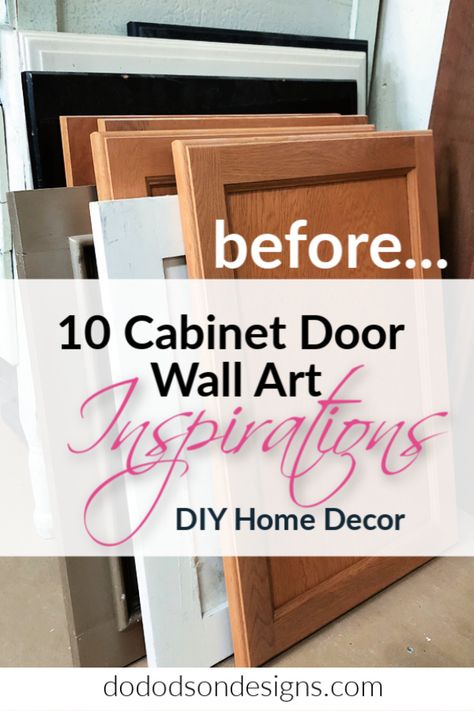 10 ways to up-cycle cabinet doors. Headboard Made From Cabinet Doors, Stencils For Cupboard Doors, Upcycle Kitchen Cabinet Doors, Upcycle Cabinet Doors Diy Projects, Recycled Cabinet Doors, Wood Cabinet Doors Ideas, Reuse Cabinet Doors Ideas, Cabinet Door Diy Projects, Ideas For Old Cabinet Doors