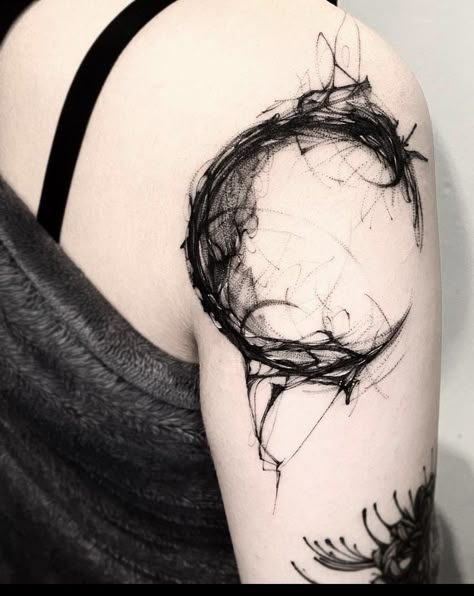 Sketch Line Tattoo, Black Veins Tattoo, Dark Arm Tattoo, Flowing Tattoos, Smokey Tattoo, Black Moon Tattoo, Dark Ink Tattoo, Black Watercolor Tattoo, Dark Themed Tattoos