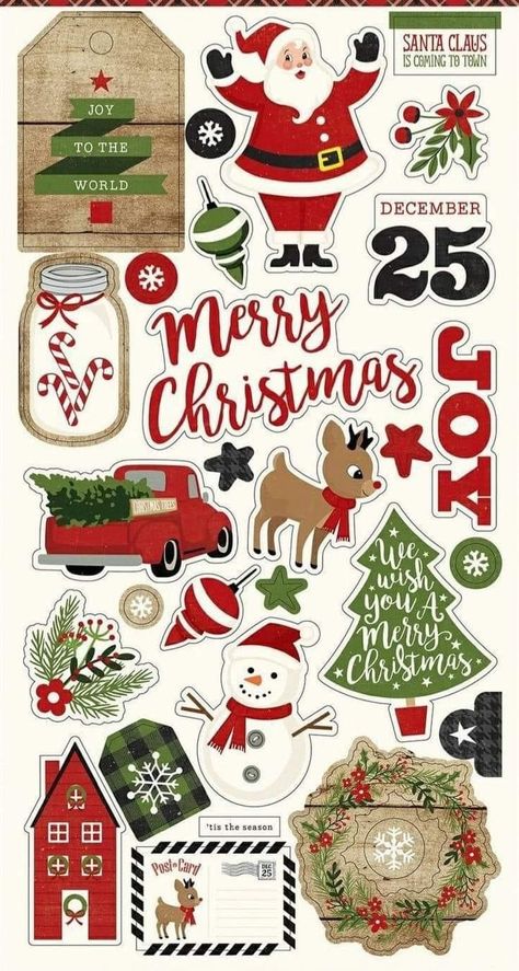 Crismas Stickers, Cute Christmas Stickers Printable, Christmas Sticker Ideas, Cute Christmas Stickers, Christmas Stickers Printable, Merry Christmas Printable, Scrapbook Printing, Holiday Stickers, Christmas Scrapbook