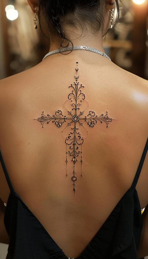 20+ Cross Tattoo Ideas For Women Back Tattoo Ideas For Women Back, Faith Tattoos For Women, Minimalist Cross Tattoo, Back Cross Tattoos, Serenity Tattoo, Cross Tattoo Ideas, Cross Tattoos For Women, Faith Tattoo, Women Back