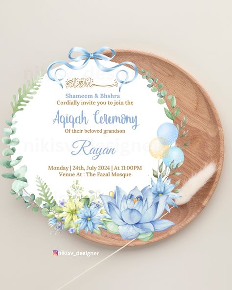 Aqiqah Ceremony Digital Invitation Card Dm to place your order #aqiqahinvitationcard #aqiqah #aqiqahinvitation #aqiqahinvitationdigitalcard #aqiqahcard #digitalcard #digitalinvitation #digitalinvitations #digitalinvites #digitalinvite Aqiqah Invitation Cards, Aqiqah Ceremony, Aqiqah Invitation, Baby Birth Announcements, Digital Invitation Card, Eid Milad Un Nabi, Invites Wedding, Eid Milad