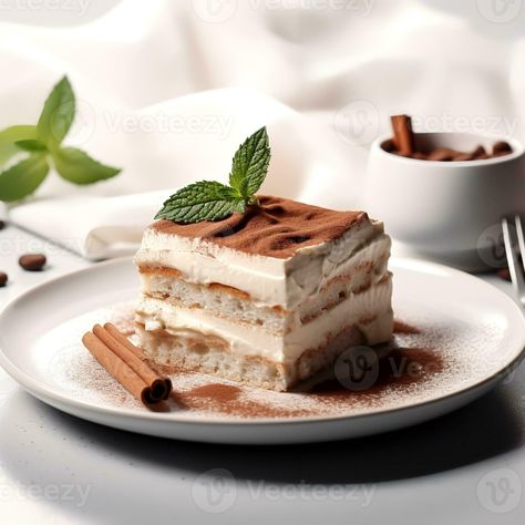 Download the Food photography of Tiramisu on plate isolated on white background. Generative AI 26739071 royalty-free Stock Photo from Vecteezy for your project and explore over a million other images and backgrounds. White Background Food Photography, Food Photography White Background, Food Photography Background, White Food, White Plates, Post Ideas, Food Plating, Food Photography, White Background