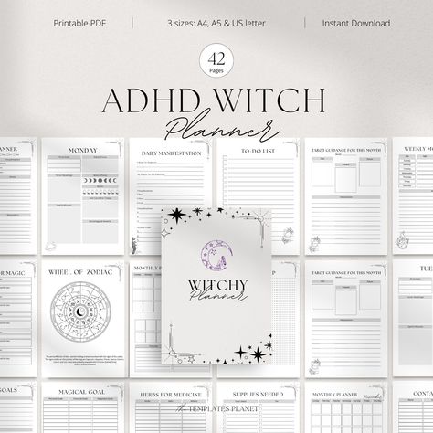 #Organisation #Free_Grimoire_Printables #Witch_Planner_Free_Printable #Tarot_Journal_Template Witch Journal Template, Free Grimoire Pages, Free Tarot Journal Printable, Witchy Digital Planner, Witchy Planner Printables Free, Tarot Journal Template Free Printable, Grimoire Template, Garden Journal Printables Free, Witch Planner Free Printable