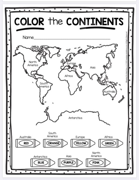 7 Continents Printable Free, 7 Continents Activities, Continent Worksheet, Free Earth Day Activities, Continents Activities, Earth Day Worksheets, All About Earth, Geography Worksheets, Geography For Kids