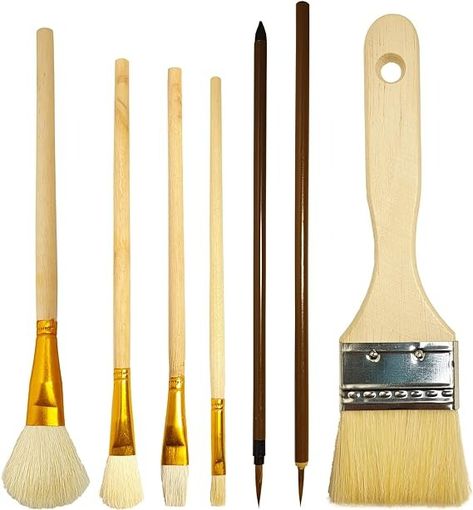 Amazon.com: 7 Pcs Pottery Glaze Tools, Pottery Tools and Supplies, Ceramic Brush Sets, Underglaze Brushes for Pottery, Watercolor Wool Paintbrush Sets for Students, Adults, Kids Pottery Watercolor, Ceramic Brush, Pottery Glaze, Artistic Painting, Pottery Supplies, Brush Sets, Artist Brush, Pottery Tools, Pottery Glazes